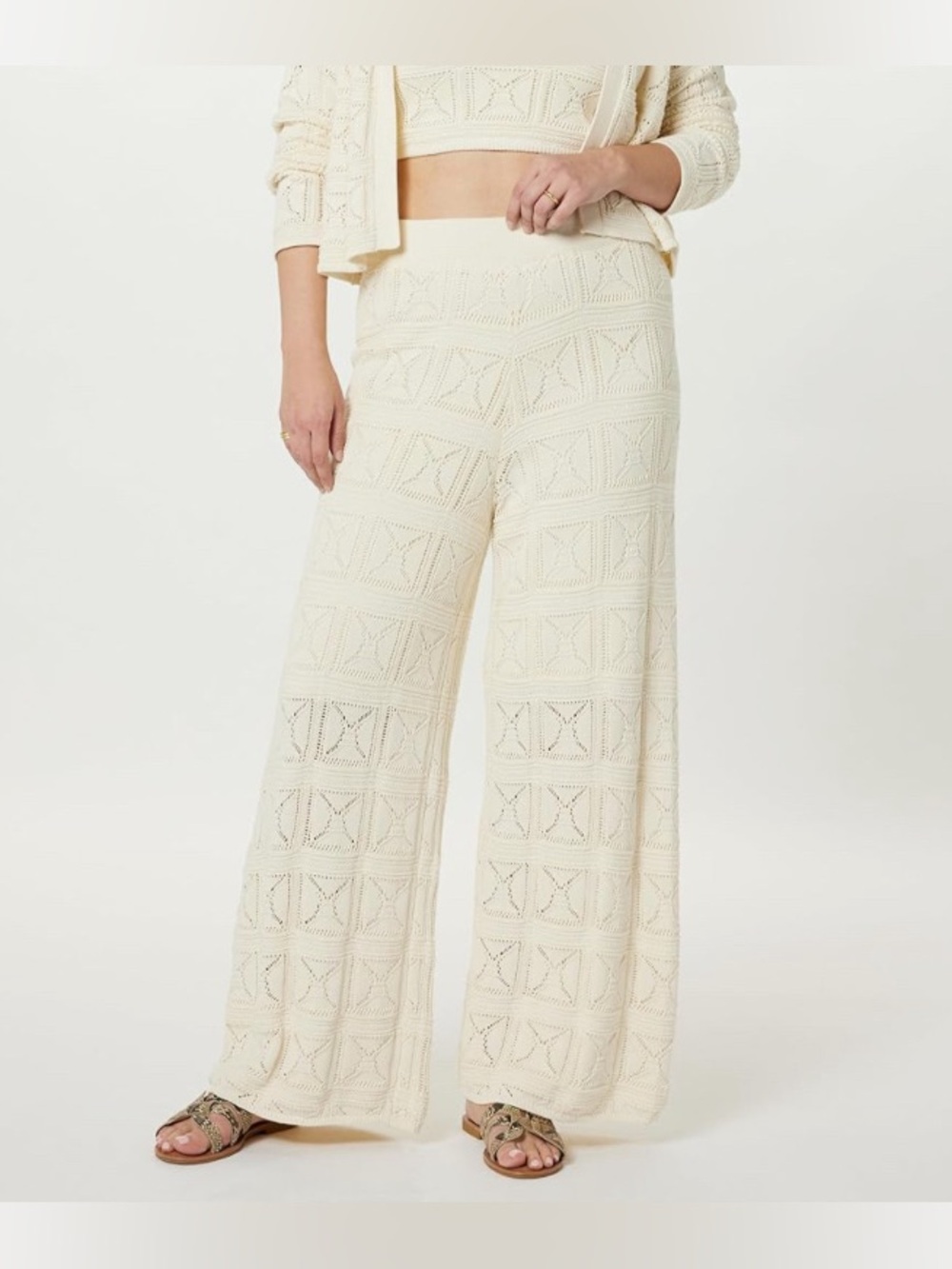 The Drop Women's XXS Diza Pull-On Crochet Pant